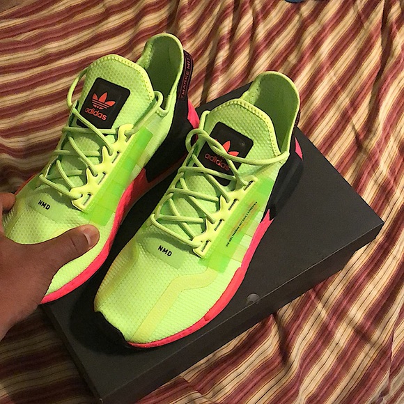 adidas Shoes Adidas Nmd Size 9 Neon Colors Rare Poshmark